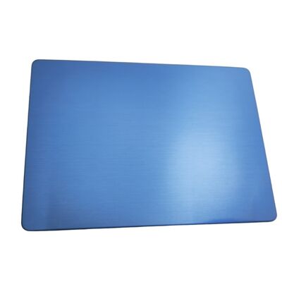 แผ่นสแตนเลส SS201 รีดเย็น PVD สีน้ำเงินลายเส้นผม No.4 ขนาด 1220×2440 มม. 4x8 ฟุต แผ่นตกแต่งสแตนเลส