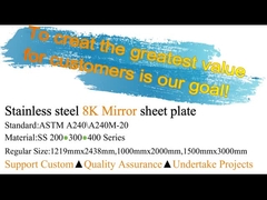 กระจกสแตนเลสไทเทเนียมทอง 304 เสร็จสิ้น 1219 มม. สำหรับตกแต่ง