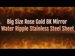 SS 201 304 316 แผ่นสแตนเลสระลอกนูน Rose Gold