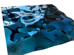 SS Blue Mirror 8k แผ่นระลอกน้ำ