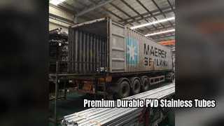 ท่อตกแต่งสเตนเลสสตีลสี PVD ระดับพรีเมี่ยม